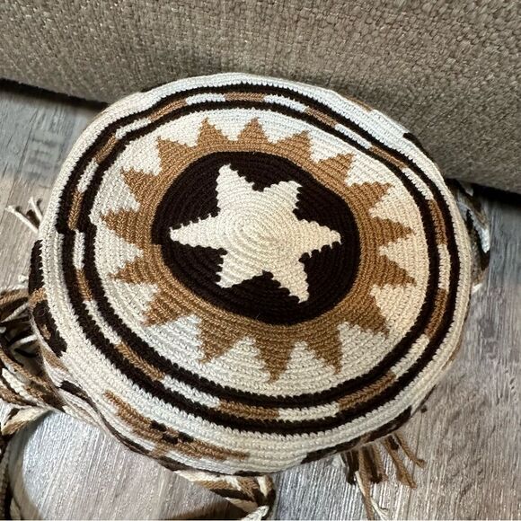 Bucket Bag Mini Tassel Aztec Boho Festival Southwestern 70s - Picture 6 of 7